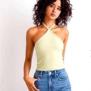 Brightside halter crop tank